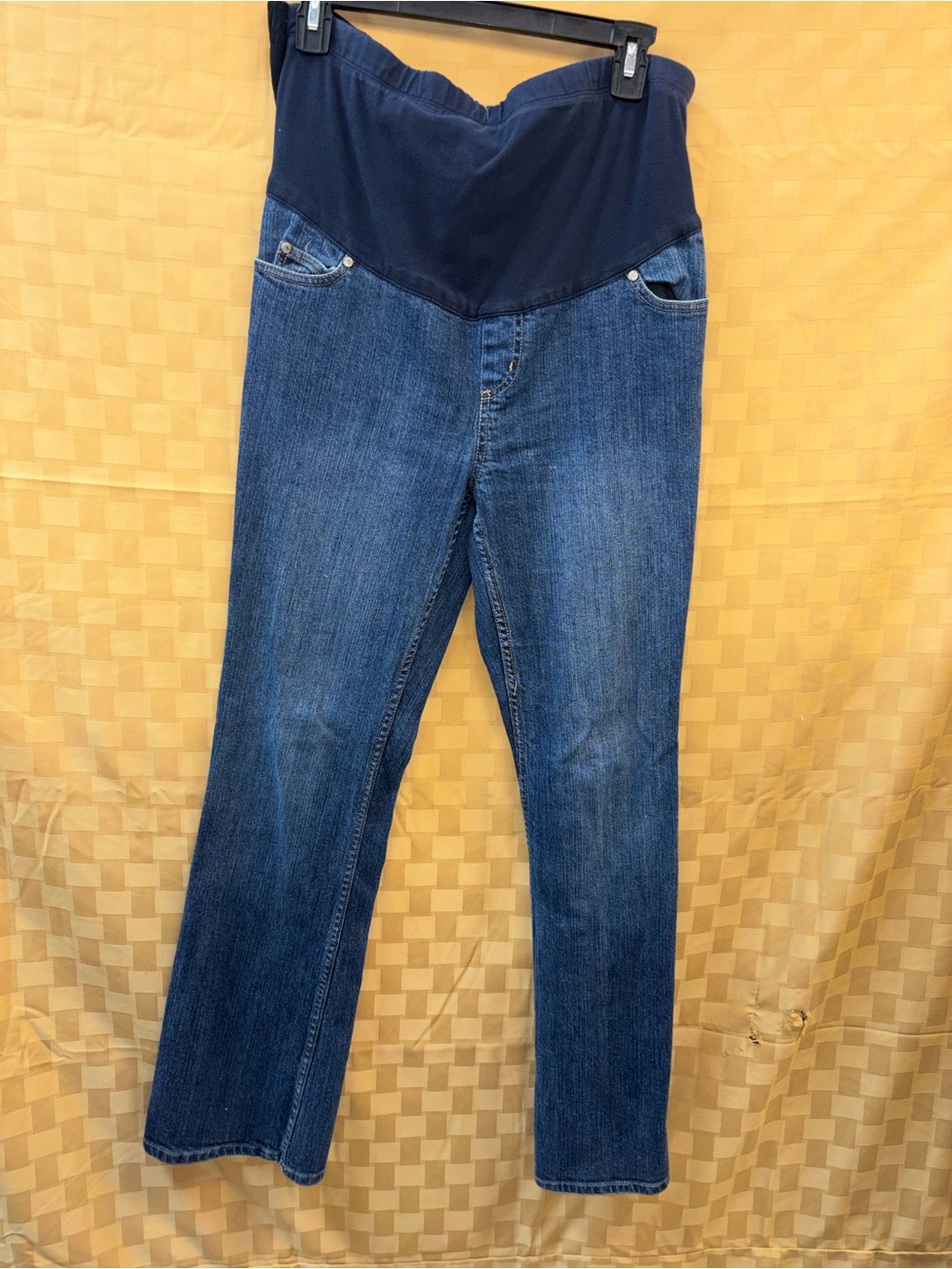 Liz Lange Maternity Jeans with Navy Stretch Waistband